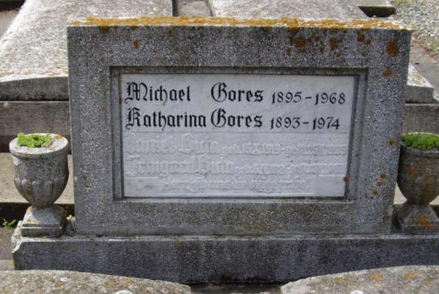 Gorres Michael 1895-1968 Schuster Katharina 1893-1974 Grabstein